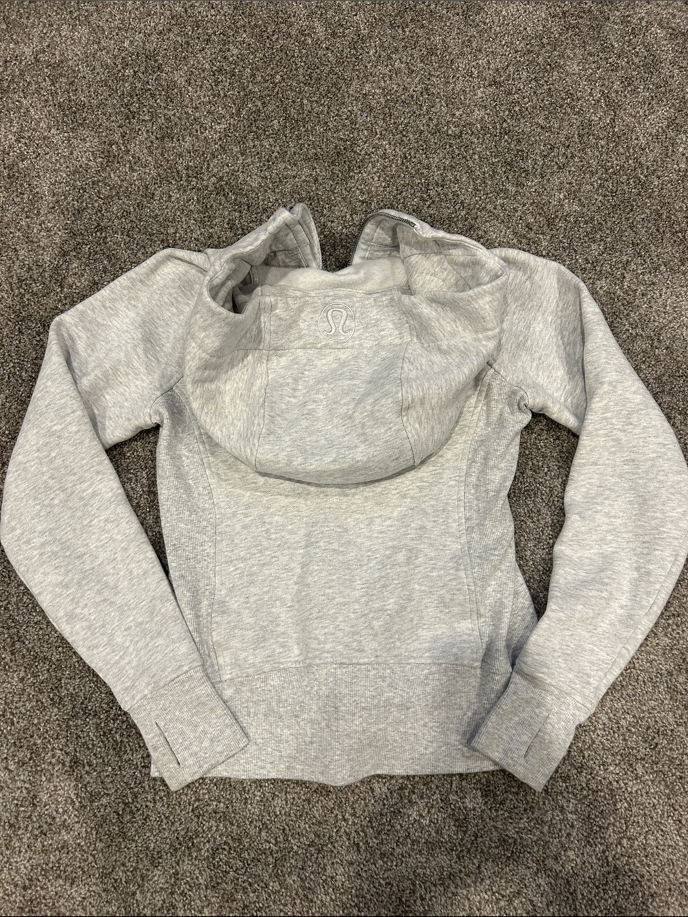 lululemon athletica Light Gray Full-Zip scuba Hooded full zip Jacket - Picture 4 of 4